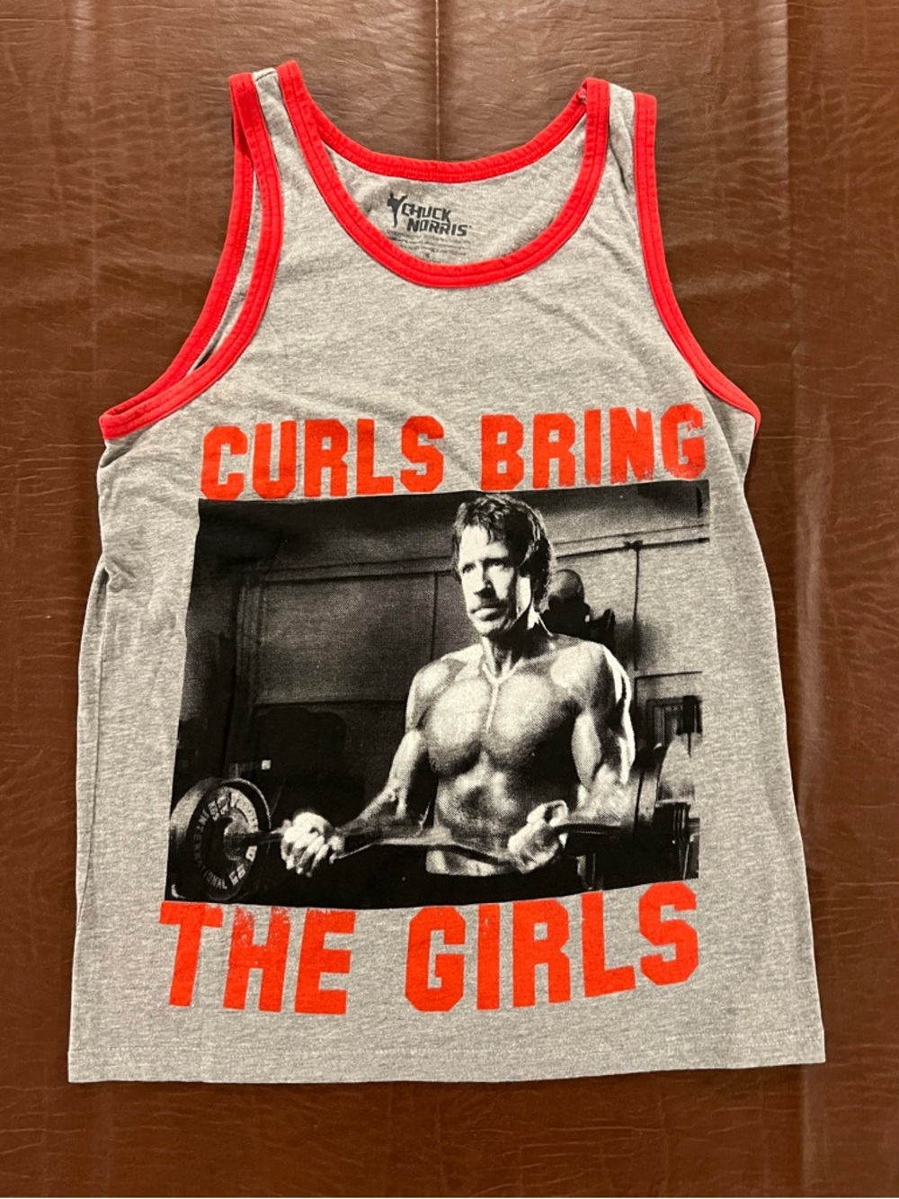 Chuck Norris Curls Bring the Girls Tank Top - Size Small